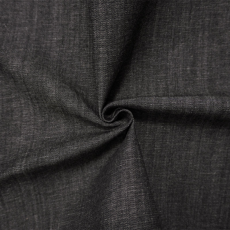 Black 8.5 oz Cotton Stretch Japanese Denim Twill Woven Fabric