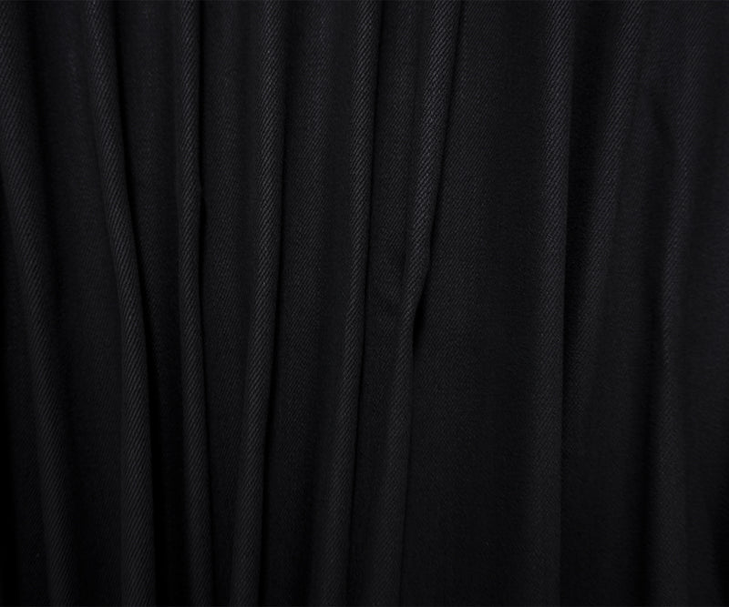 Black 12 oz. Cotton Stretch Denim Twill Woven Fabric