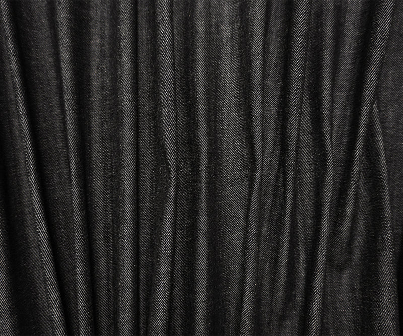 Black 10 oz. Cotton Twill Woven Denim Fabric