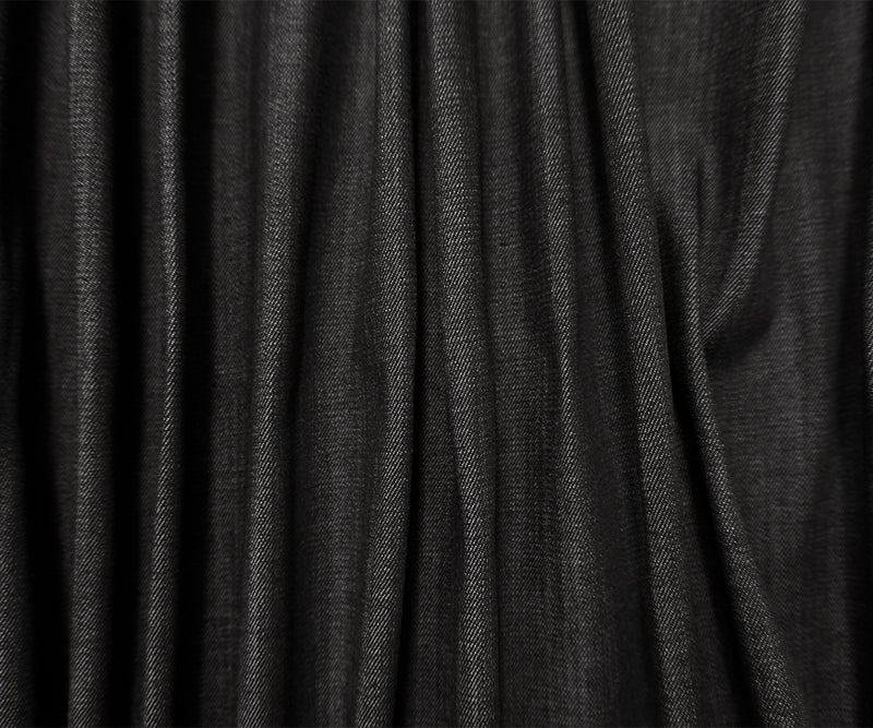 Night Black 9.5 oz. Cotton-Rayon-Modal Stretch Twill Denim Fabric