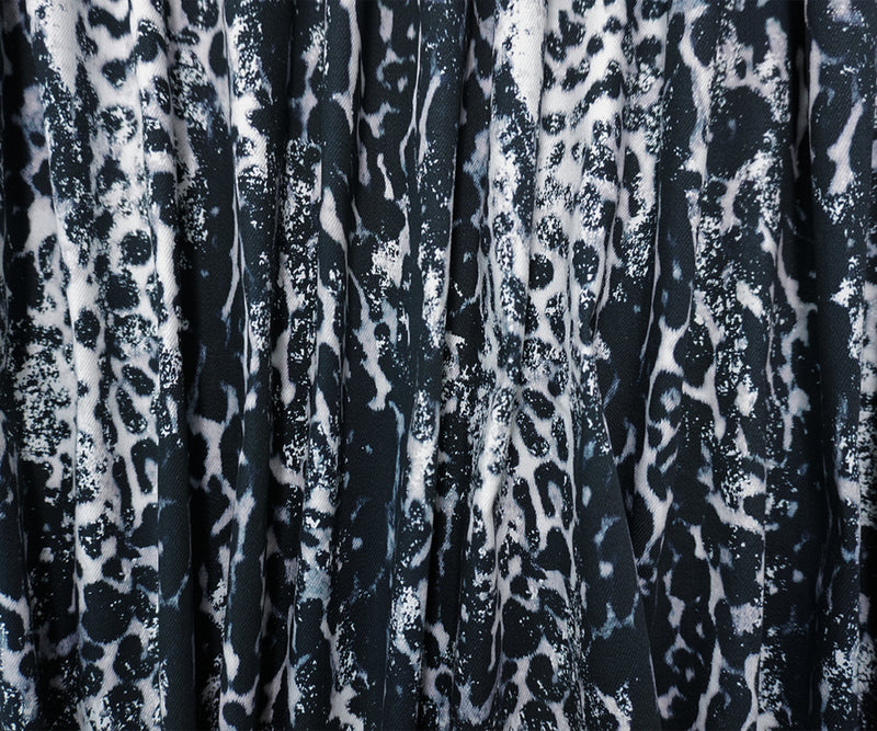 Black-Multi 11.5 oz. Abstract Printed Cotton Blend Denim Fabric