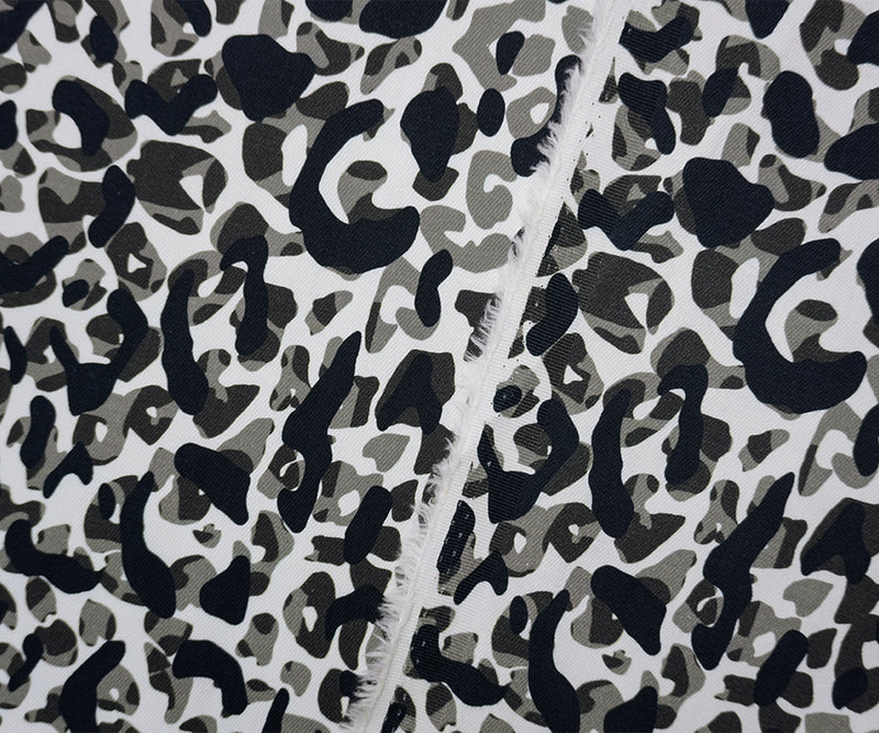 Black-Multi 11.5 oz. Abstract Printed Cotton Blend Denim Fabric