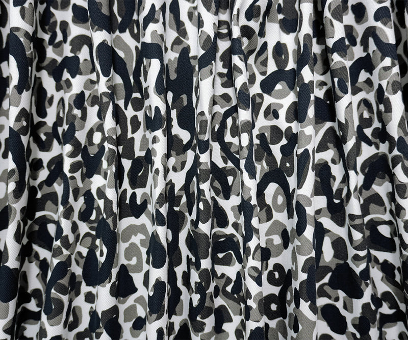 Black-Multi 11.5 oz. Abstract Printed Cotton Blend Denim Fabric