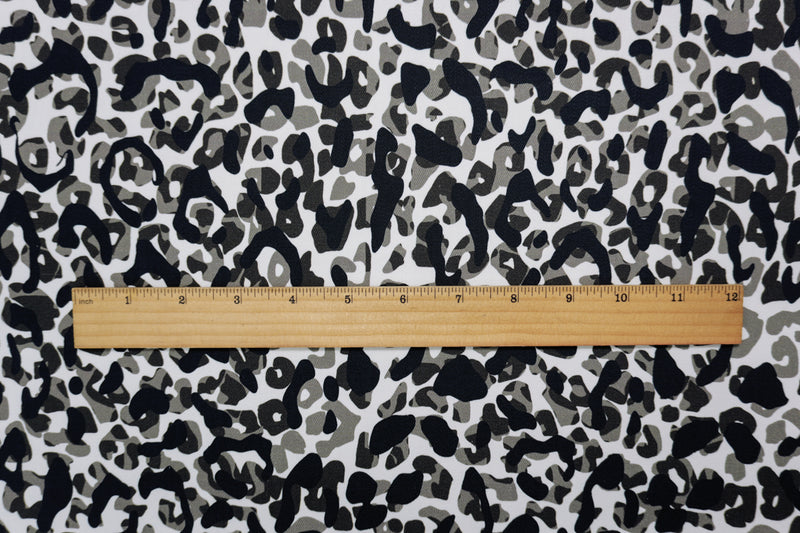 Black-Multi 11.5 oz. Abstract Printed Cotton Blend Denim Fabric