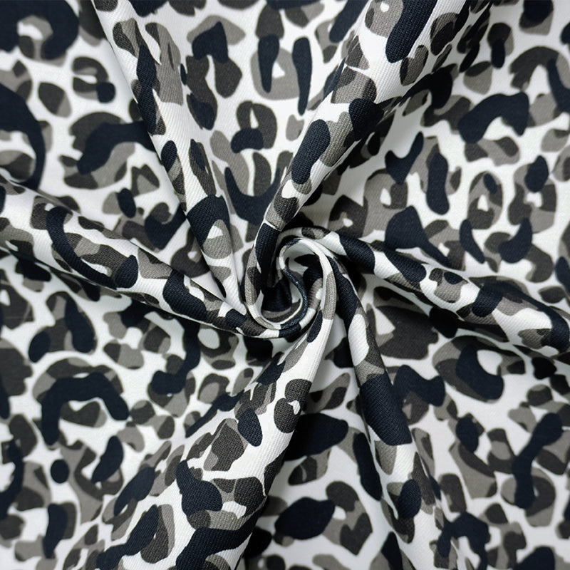 Black-Multi 11.5 oz. Abstract Printed Cotton Blend Denim Fabric
