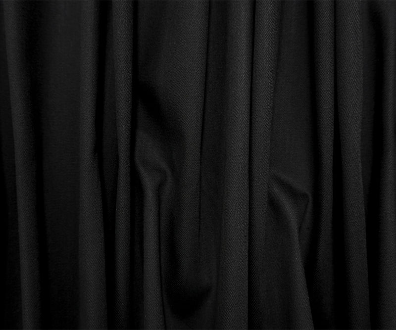 Black 10 oz. Cotton Blend Stretch Twill Woven Denim Fabric