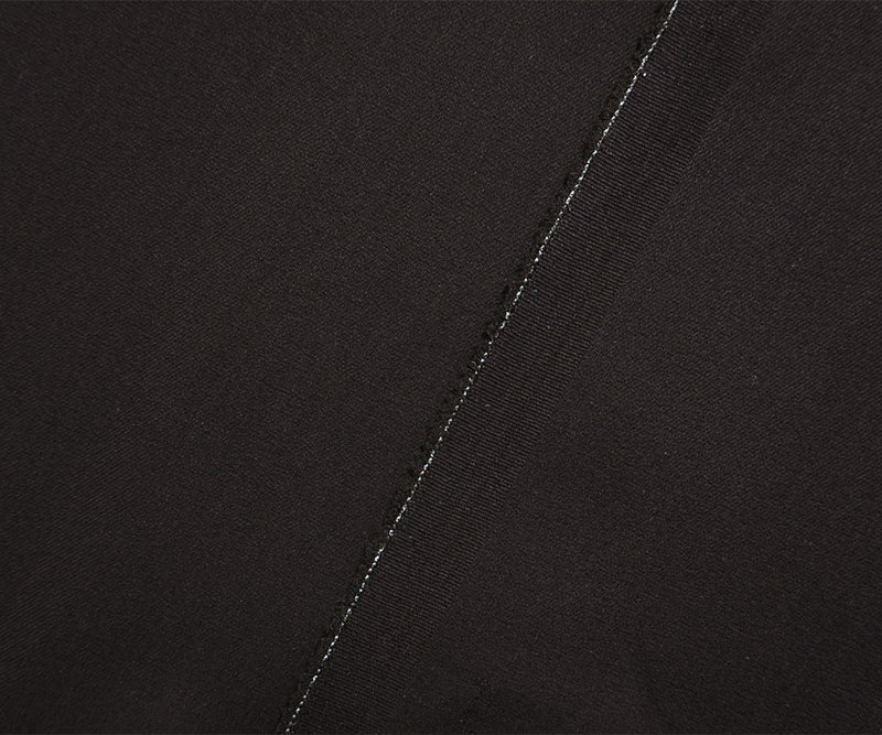 Black 6.5 oz. Cotton Blend Stretch Twill Woven Denim Fabric