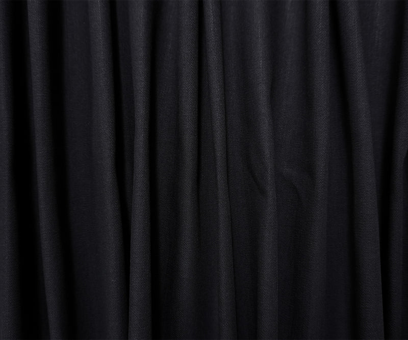 Black 12 oz. Cotton Blend Stretch Denim Twill Woven Fabric