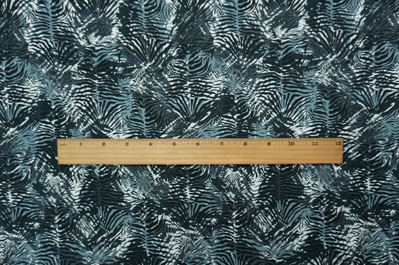 Black-Multi 9 oz. Cotton Blend Abstract Print Twill Denim Fabric