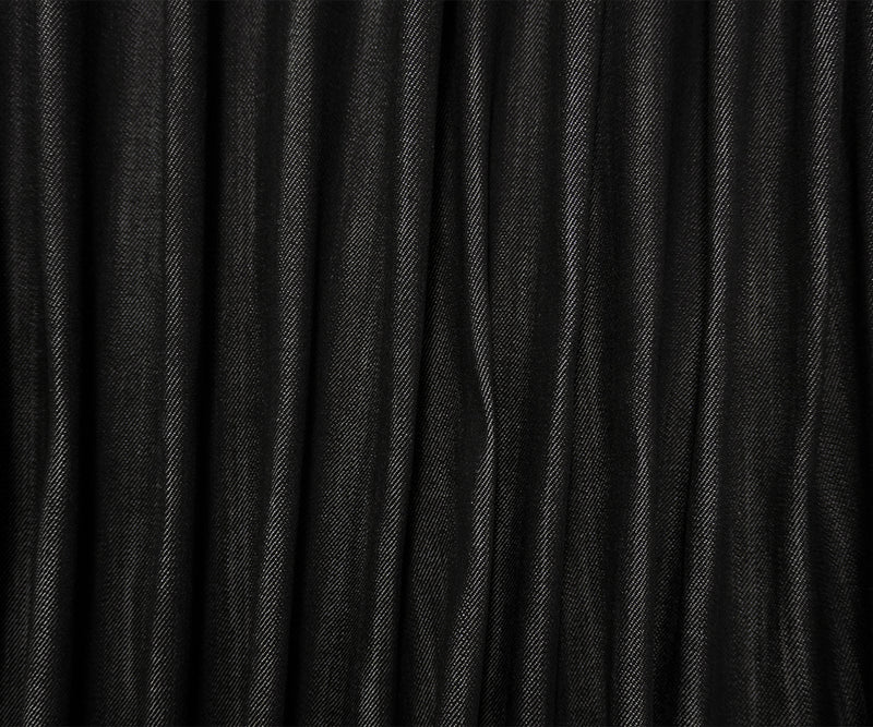 Black 11.5 oz. Cotton Stretch Japanese Denim Twill Woven Fabric