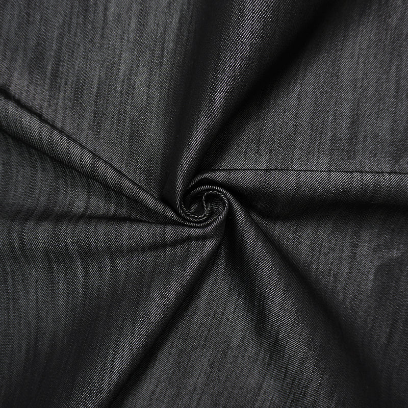 Black 9.5 oz. Berto Cotton Blend Denim Twill Woven Fabric