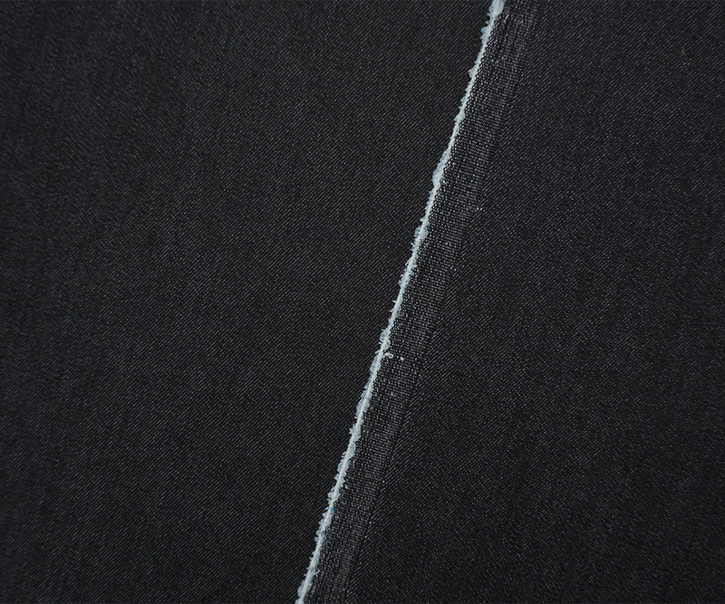 Black 8 oz. Cotton Stretch Denim Twill Woven Fabric
