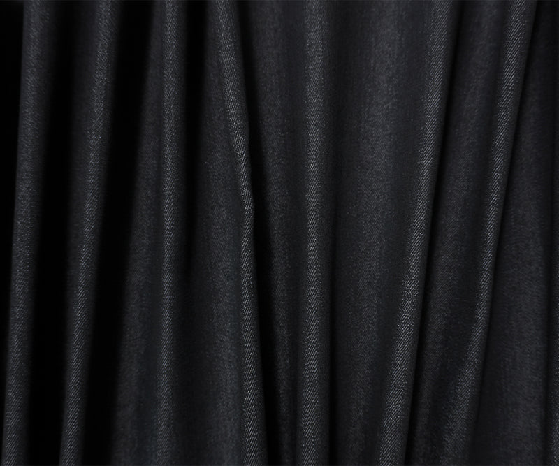 Black 8 oz. Cotton Stretch Denim Twill Woven Fabric