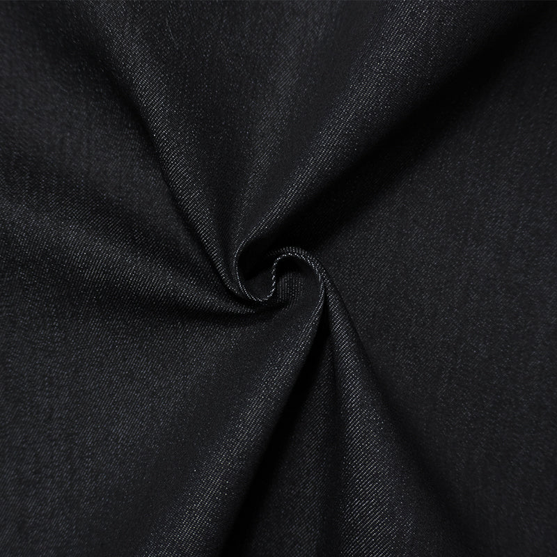 Black 8 oz. Cotton Stretch Denim Twill Woven Fabric