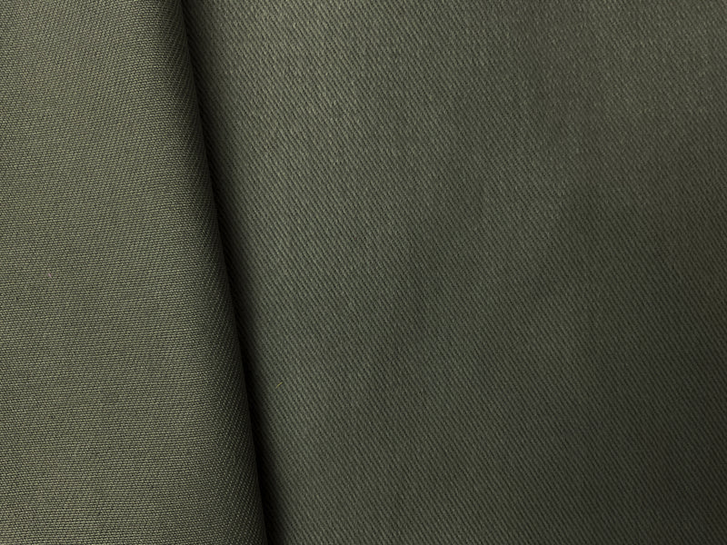 Green 11 oz. Cotton Brushed Face Bull Denim Woven Fabric