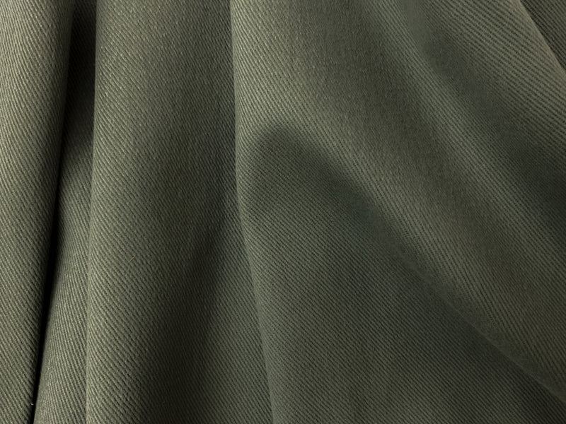 Green 11 oz. Cotton Brushed Face Bull Denim Woven Fabric