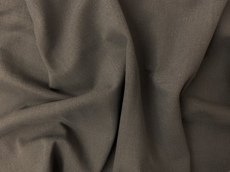 Taupe Gray 11 oz. Cotton Brushed Face Bull Denim Woven Fabric