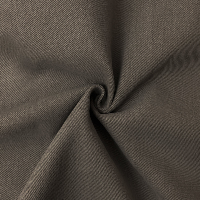 Taupe Gray 11 oz. Cotton Brushed Face Bull Denim Woven Fabric