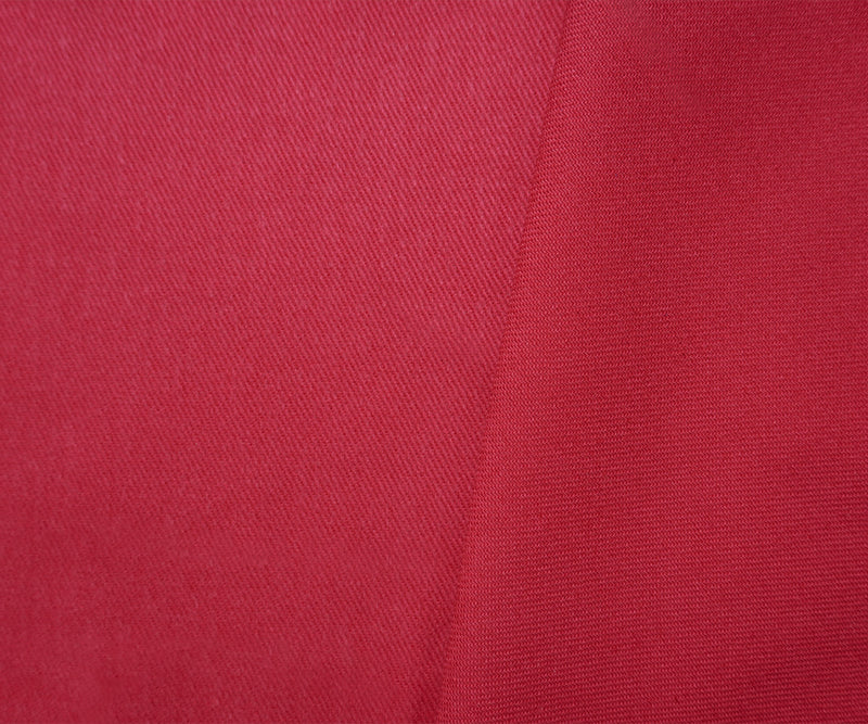 Red 10 oz. Cotton Brushed Face Bull Denim Woven Fabric