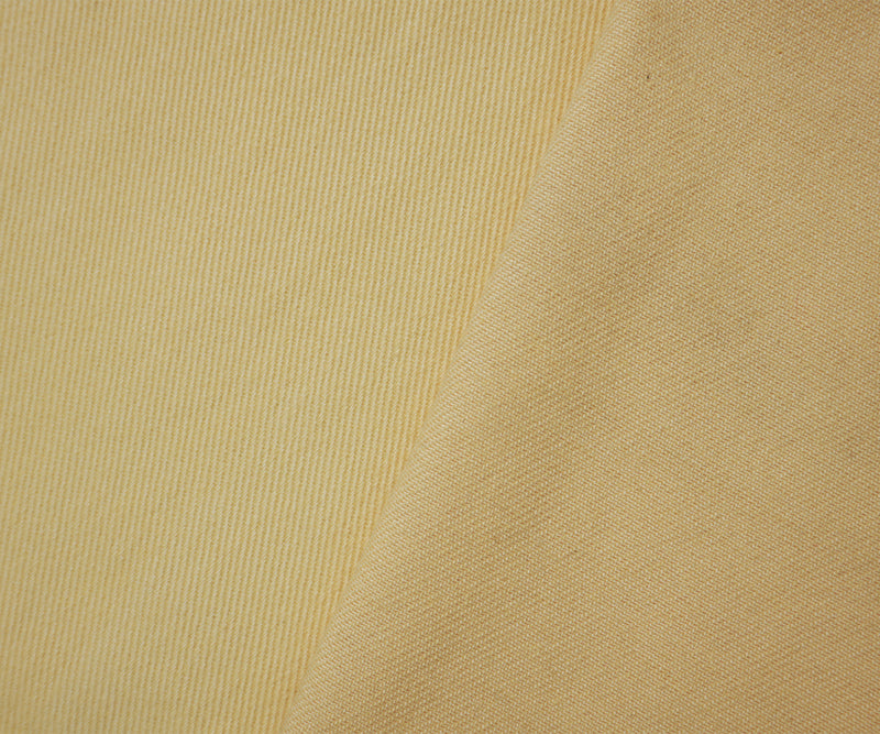 Pastel Yellow 11 oz. Cotton Brushed Face Bull Denim Woven Fabric