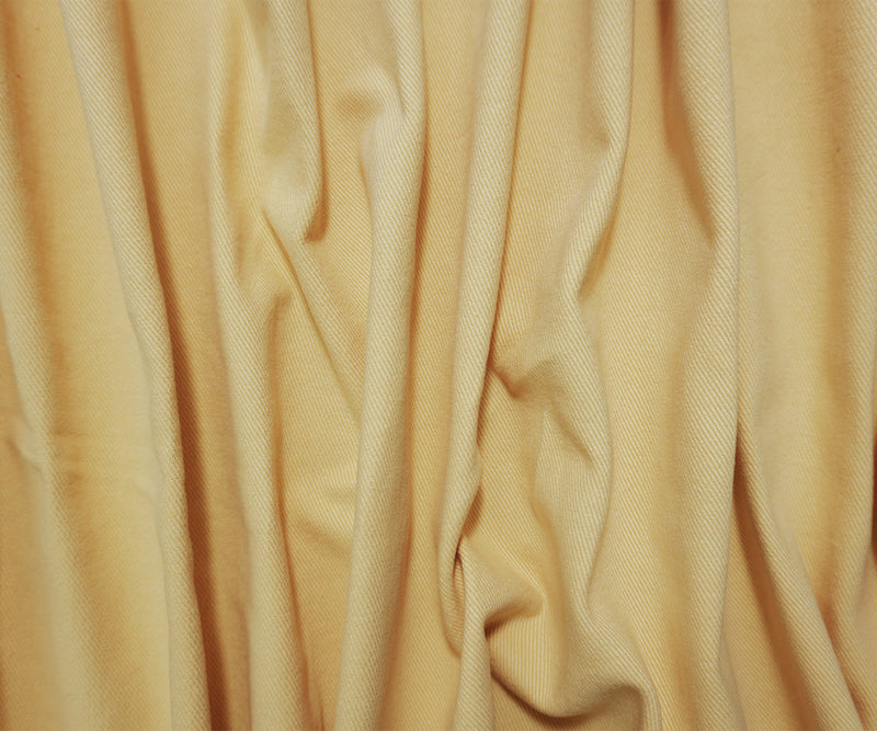 Pastel Yellow 11 oz. Cotton Brushed Face Bull Denim Woven Fabric
