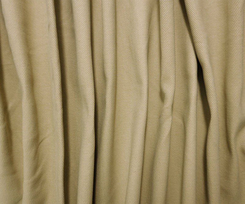 Taupe Beige 10 oz. Cotton Brushed Face Bull Denim Woven Fabric