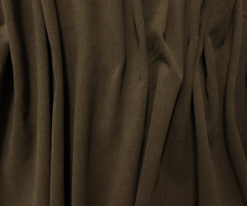 Deep Brown 11 oz. Cotton Brushed Face Bull Denim Woven Fabric