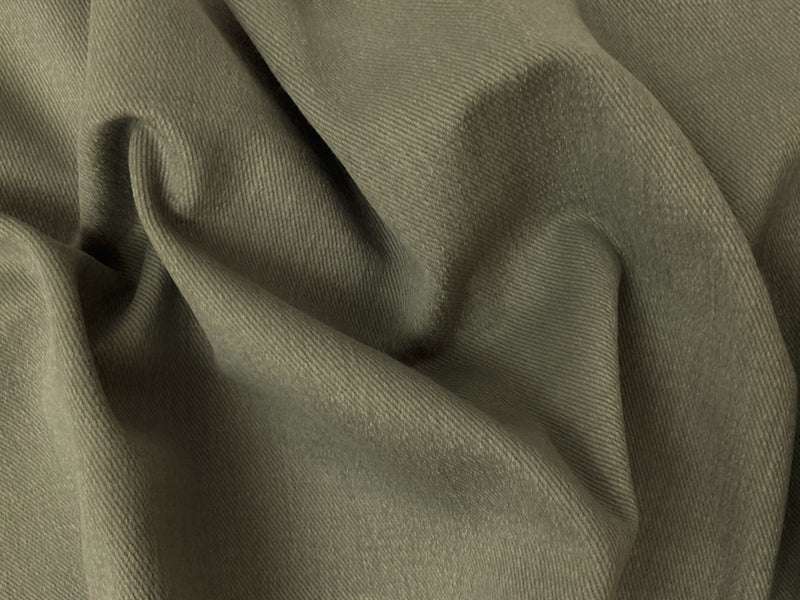 Sage Green 10 oz. Cotton Brushed Face Bull Denim Woven Fabric
