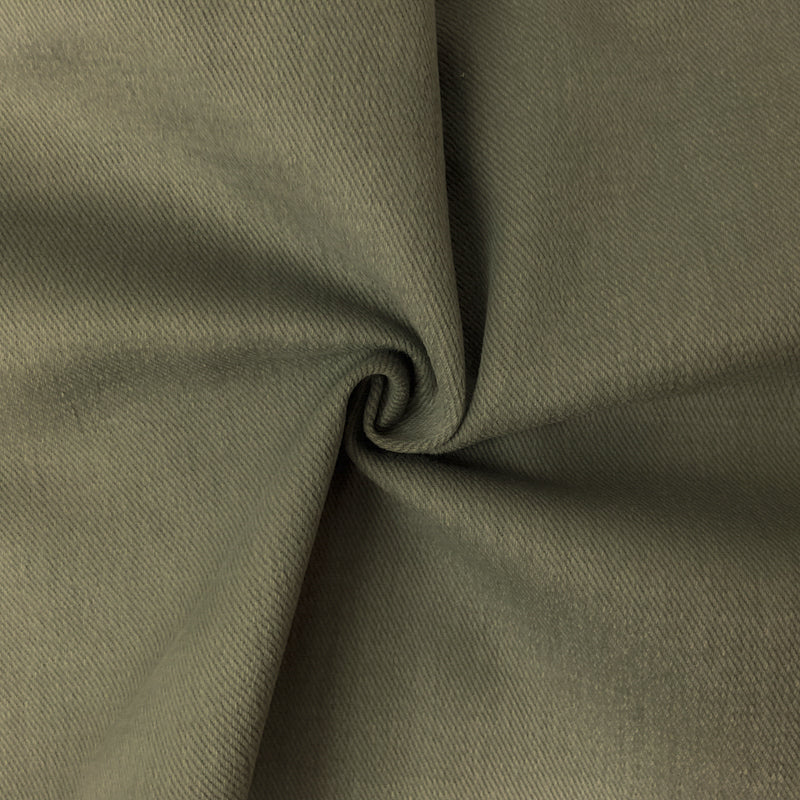 Sage Green 10 oz. Cotton Brushed Face Bull Denim Woven Fabric