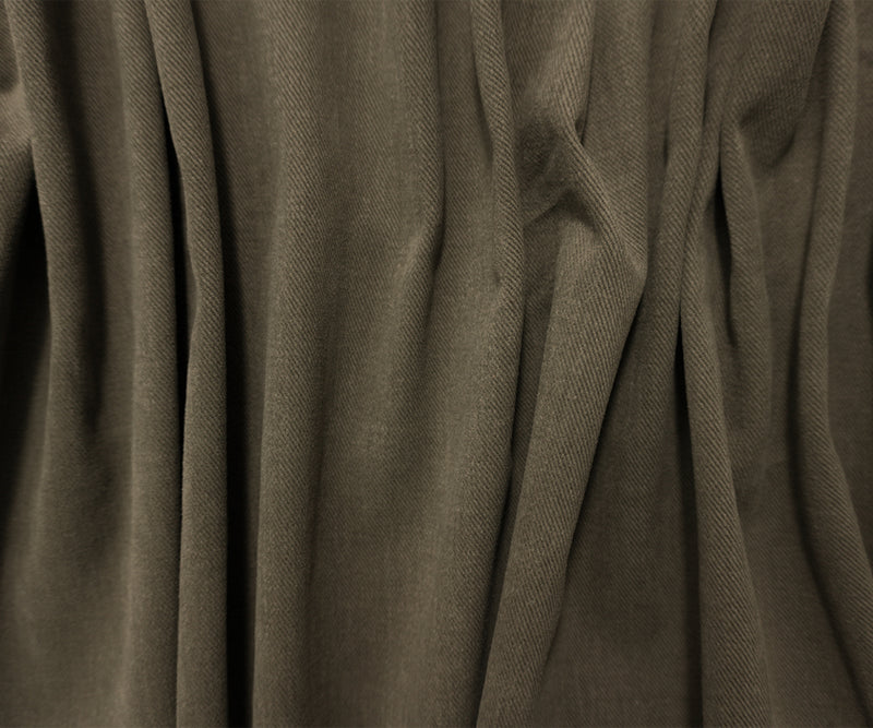 Army Green 11 oz. Cotton Brushed Face Twill Denim Woven Fabric