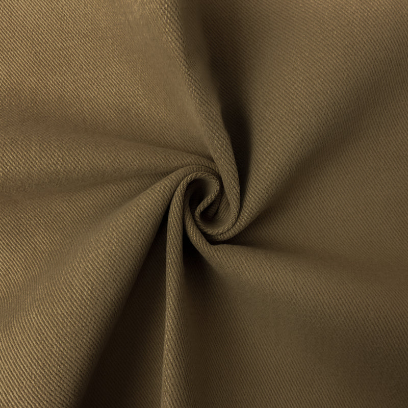 Brown 11 oz. Cotton Brushed Face Bull Denim Woven Fabric