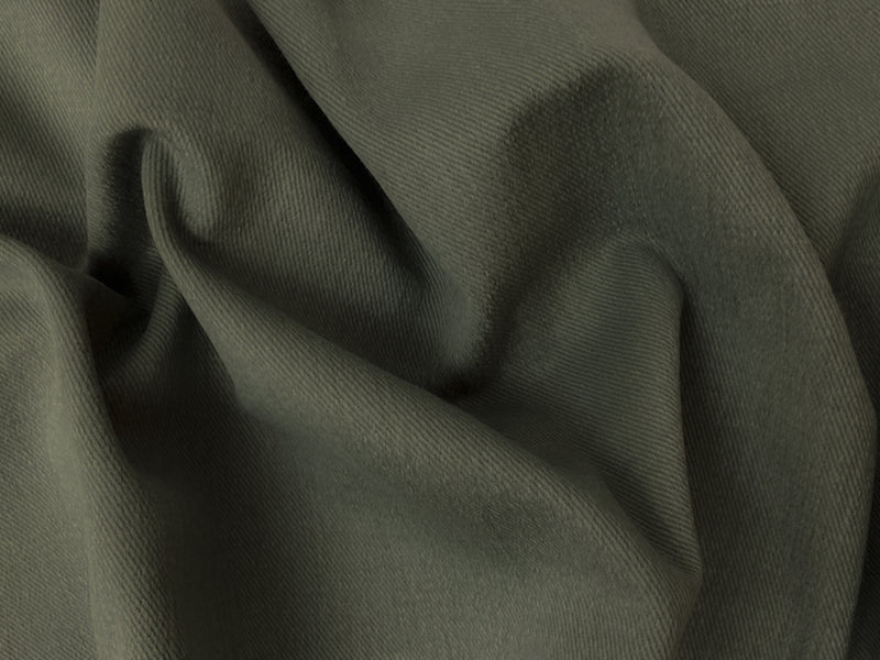 Deep Green 11 oz. Cotton Brushed Face Bull Denim Woven Fabric