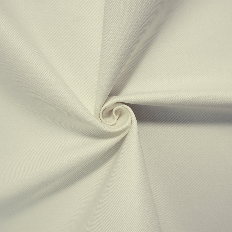 White 10 oz. Cotton Solid Bull Denim Woven Fabric