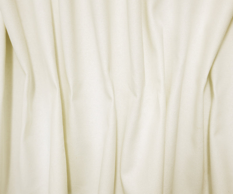 White Cotton Solid Canvas Woven Fabric