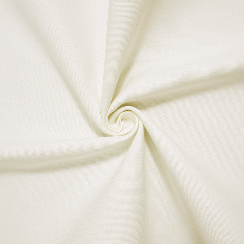 White Cotton Solid Canvas Woven Fabric