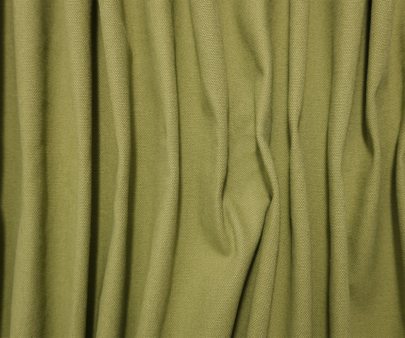 Green Cotton Solid Canvas Woven Fabric