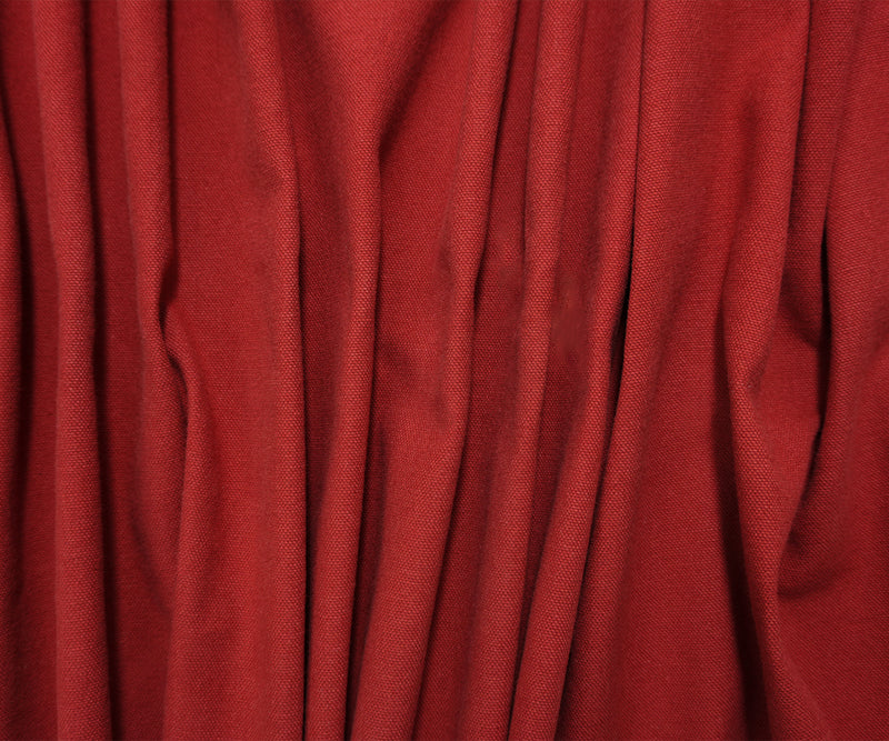 Red Cotton Solid Canvas Woven Fabric