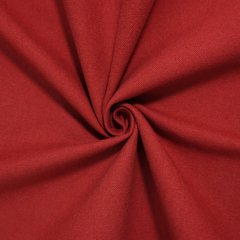 Red Cotton Solid Canvas Woven Fabric