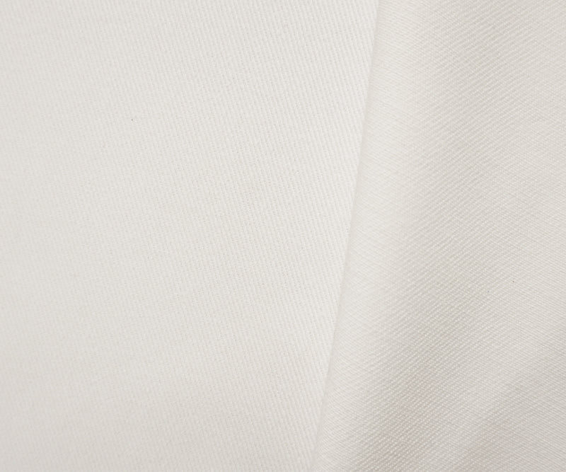 White Cotton Solid Twill Denim Woven Fabric