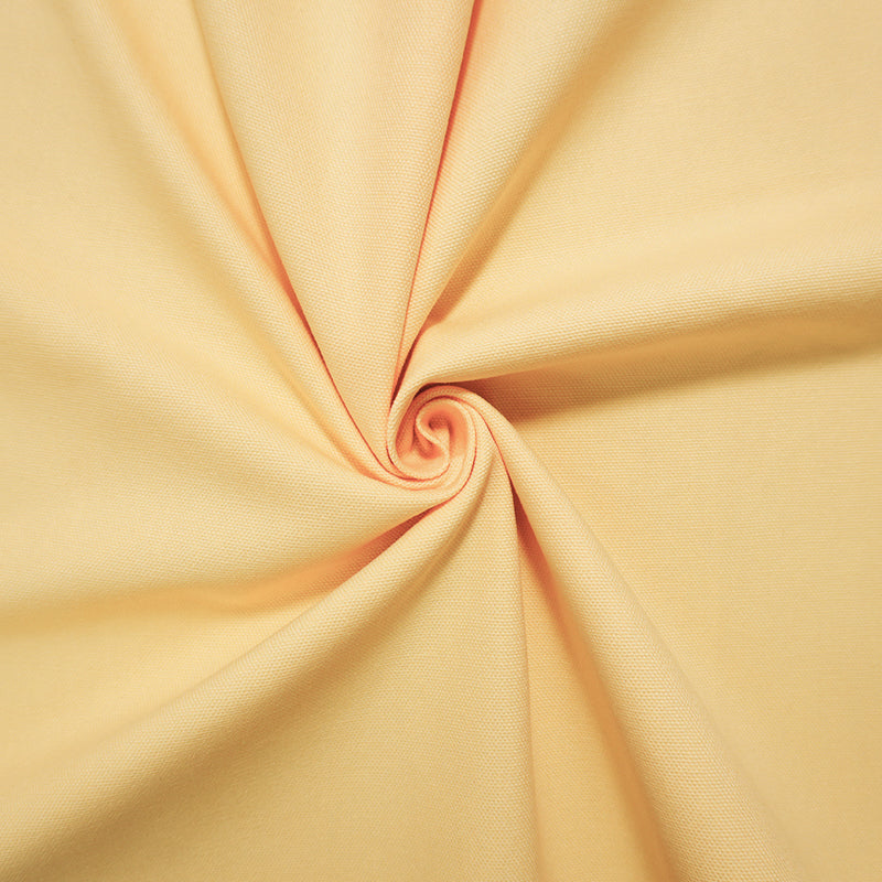Light Yellow Cotton Solid Canvas Woven Fabric