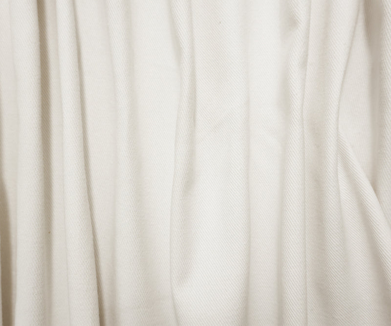 White 11 oz. Cotton Solid Bull Denim Woven Fabric