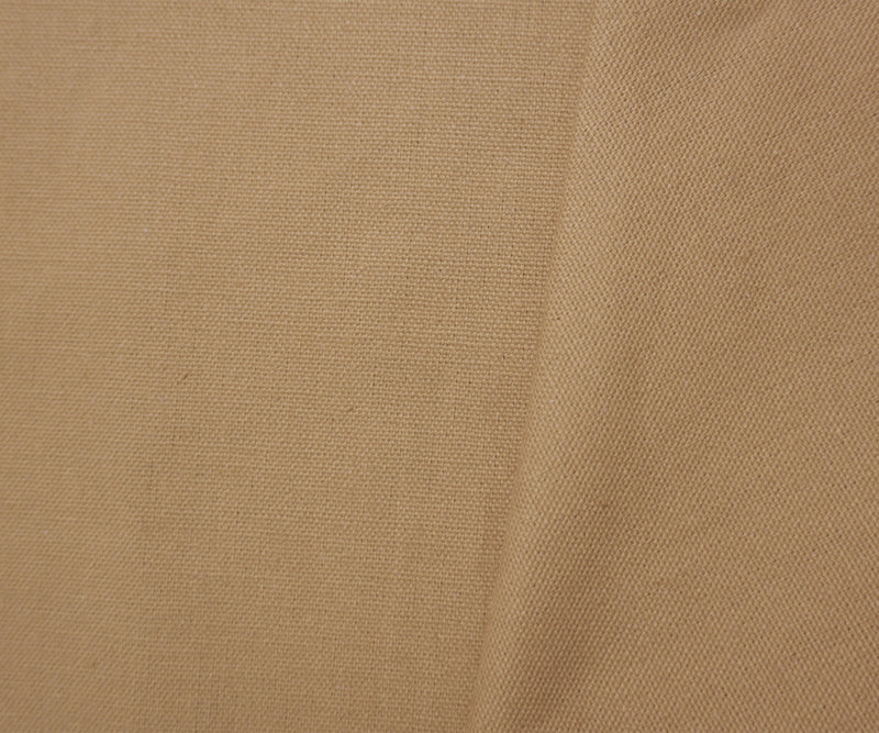 Tan Beige Cotton Solid Canvas Woven Fabric