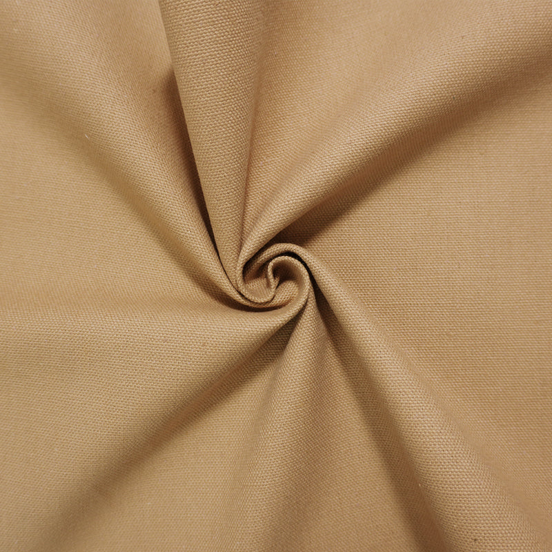 Tan Beige Cotton Solid Canvas Woven Fabric