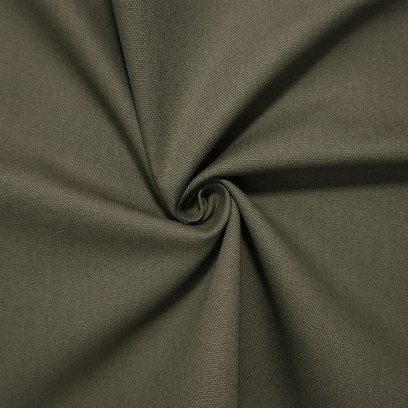 Military Green Cotton Solid Canvas Woven Fabric