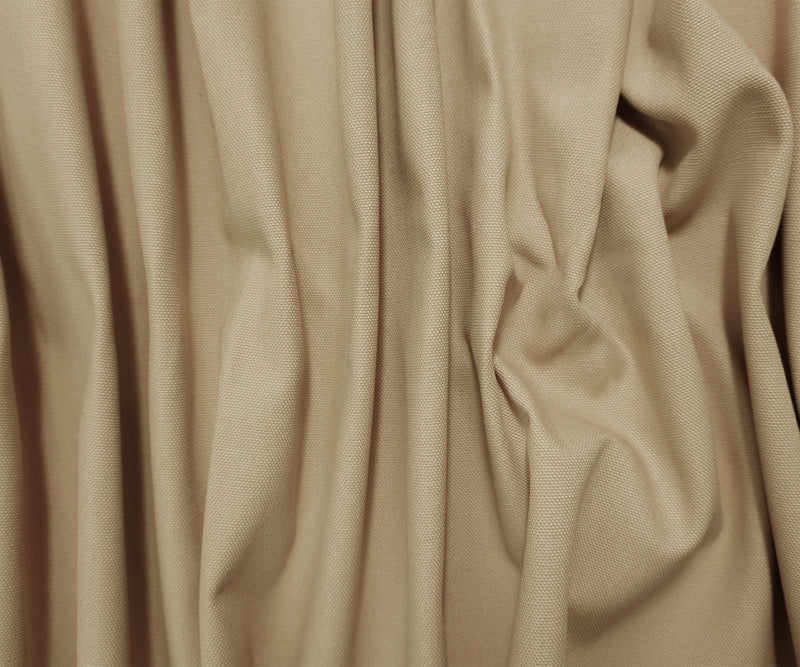 Beige Cotton Solid Canvas Woven Fabric