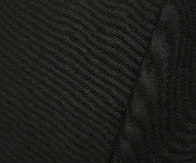 Black Cotton Solid Canvas Woven Fabric