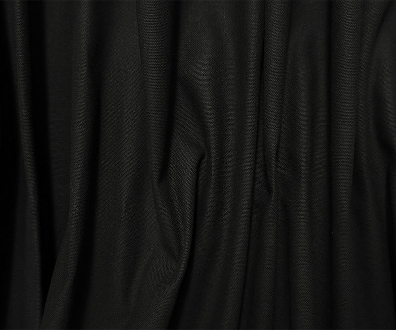 Black Cotton Solid Canvas Woven Fabric