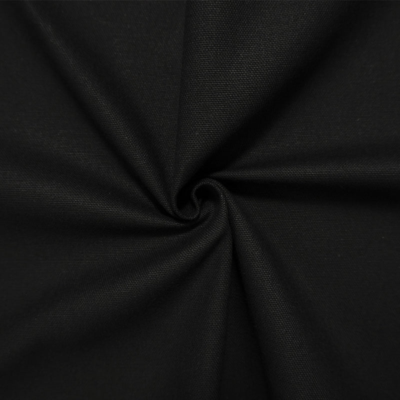 Black Cotton Solid Canvas Woven Fabric