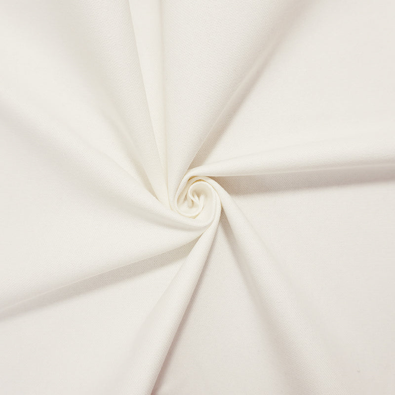 White Cotton Solid Canvas Woven Fabric