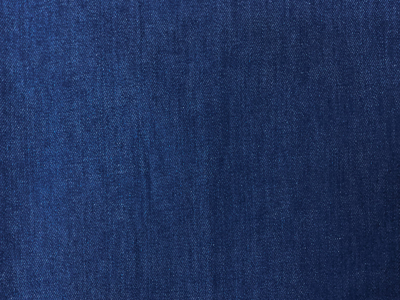 Blue 12 oz. Washed Cotton Stretch Twill Denim Woven Fabric